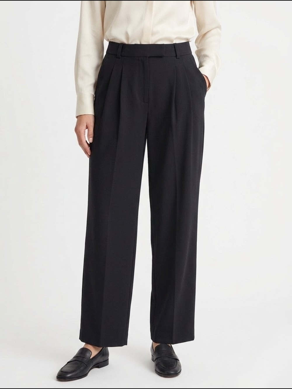 Abercrombie Black High Taper Trouser Pants Tailored Fit Size 24 NWT